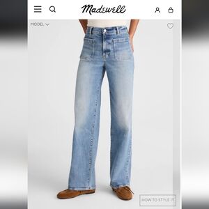 NWT Madewell Perfect Vintage Wide Leg Jean